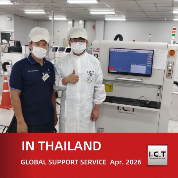 I.C.T Supporto tecnico globale per l'installazione di macchine per marcatura laser in Tailandia